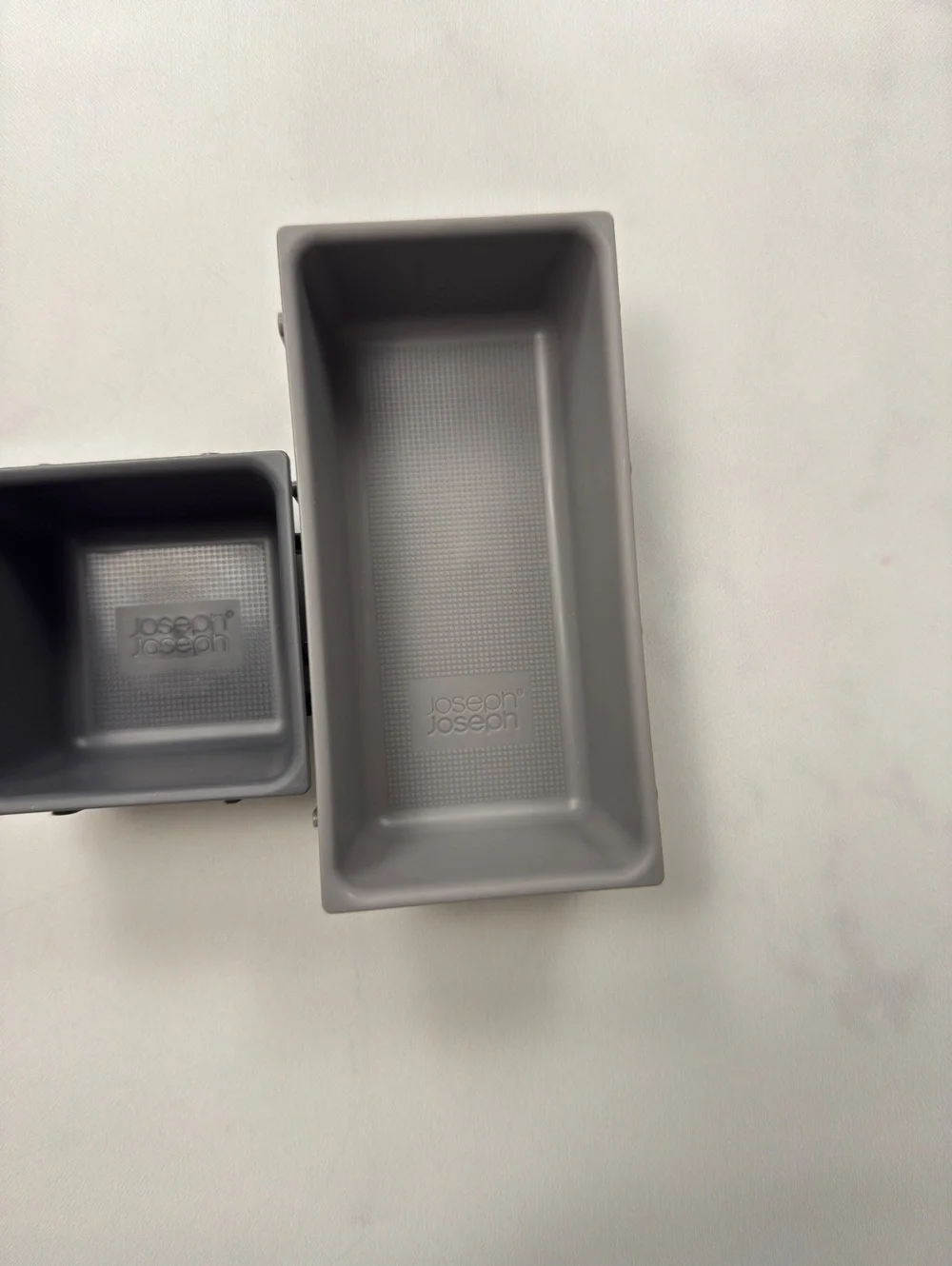 Joseph Joseph Kitchen Storage Bins Gray Stackable Lot of 2